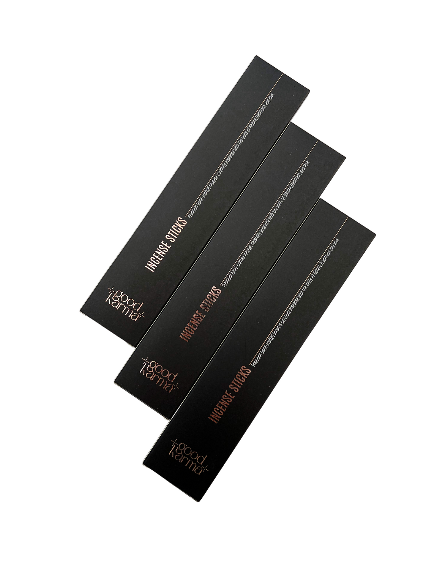 Good Karma Handmade Premium Quality Vegan incense sticks 3 closed boxes Jasmin Rudraksha Sandal Wood