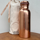 Good Karma ayurvedic  pure copper bottle for drinking water 100% copper vessel 700 ml with linen carry bag