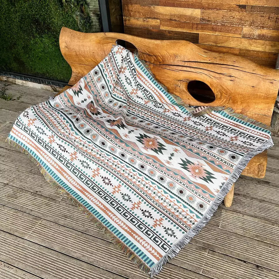+Country Roads+ Woven Boho Throw