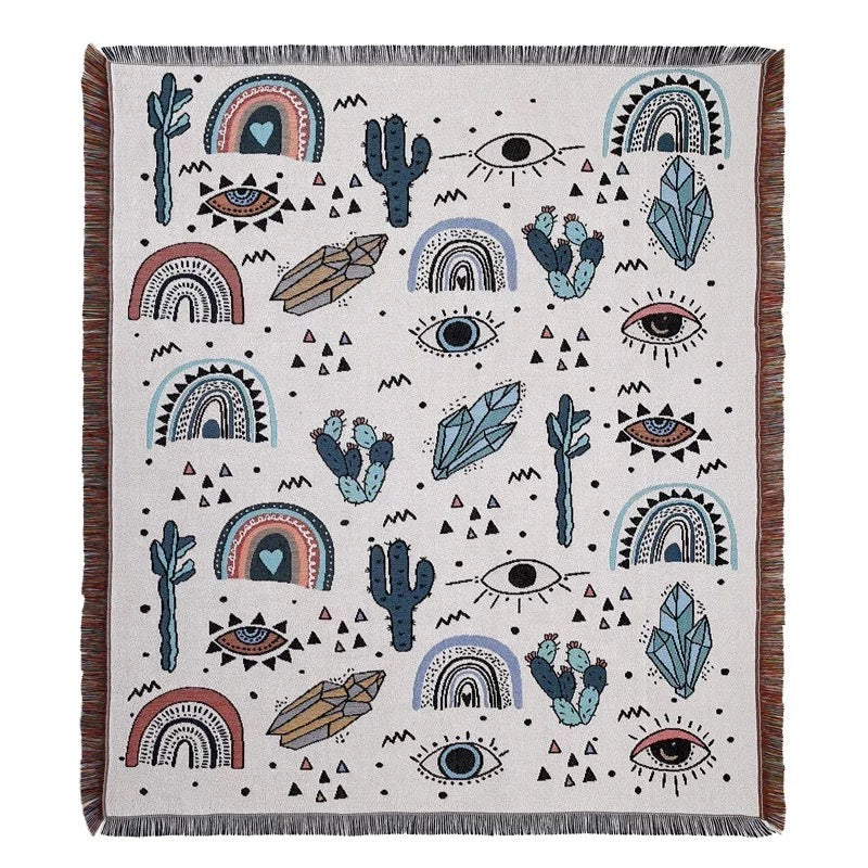 +Crystals & Rainbows+ Woven Boho Tapestry