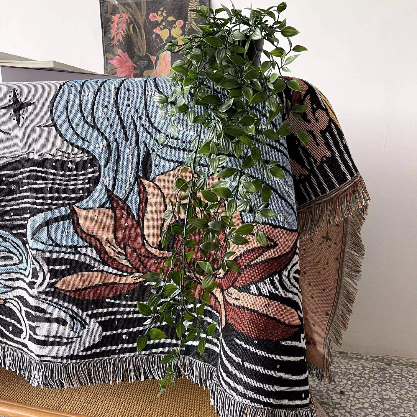 boho blanket nz , boho throw nz Ideal for home decor, yoga, picnics, beach and campervan Large boho tapestry with tassels, hippie boho wall tapestry