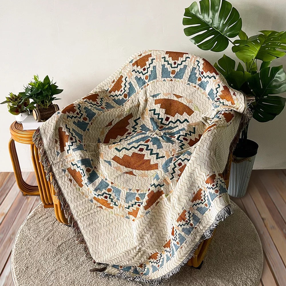 +Scandinavian+ Woven Boho Throw