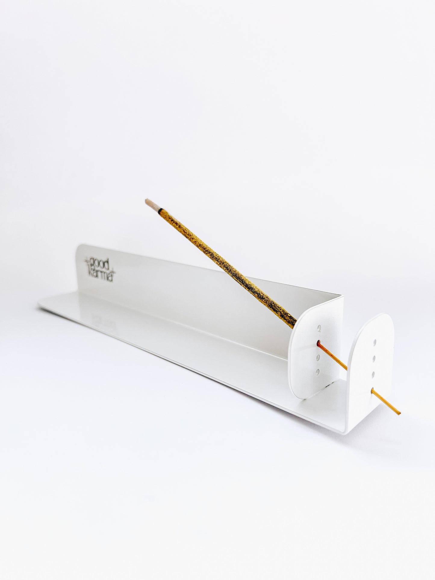 white metal incense sticks holder incense burner with one incense stick