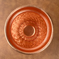 Ayurvedic Hammered pure copper bottle 700 ml opened lid view from the top