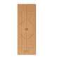Cork Rubber Yoga Mat by Good Karma with body alinement 183 cm long white background