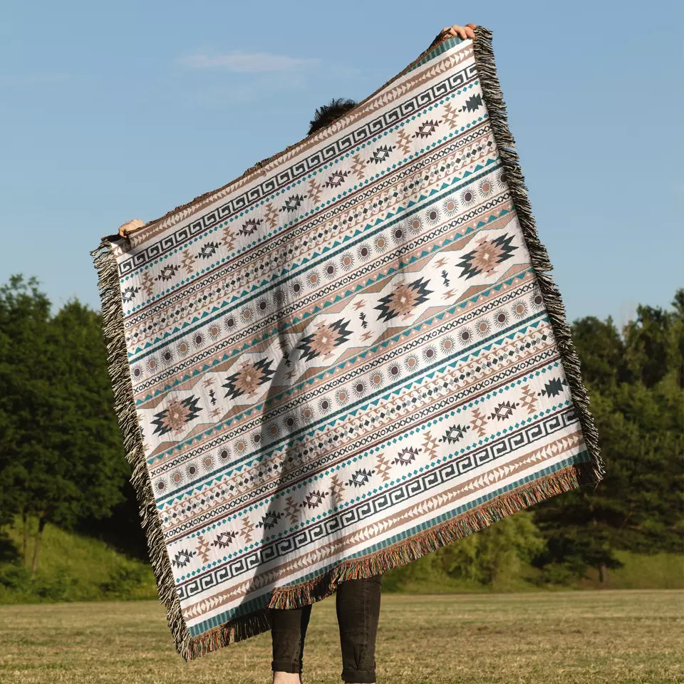 +Country Roads+ Woven Boho Throw