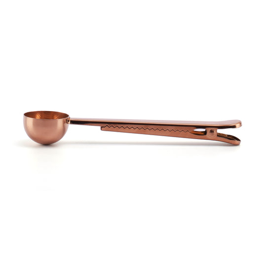 Measuring Spoon With a Clip Stainless Steal Copper Color