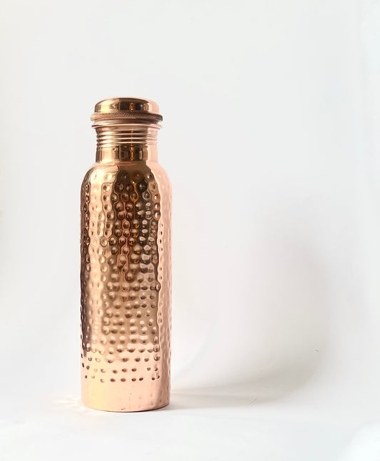 Ayurvedic Copper Bottle (Hammered)