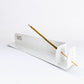 white metal incense sticks holder incense burner with one incense stick
