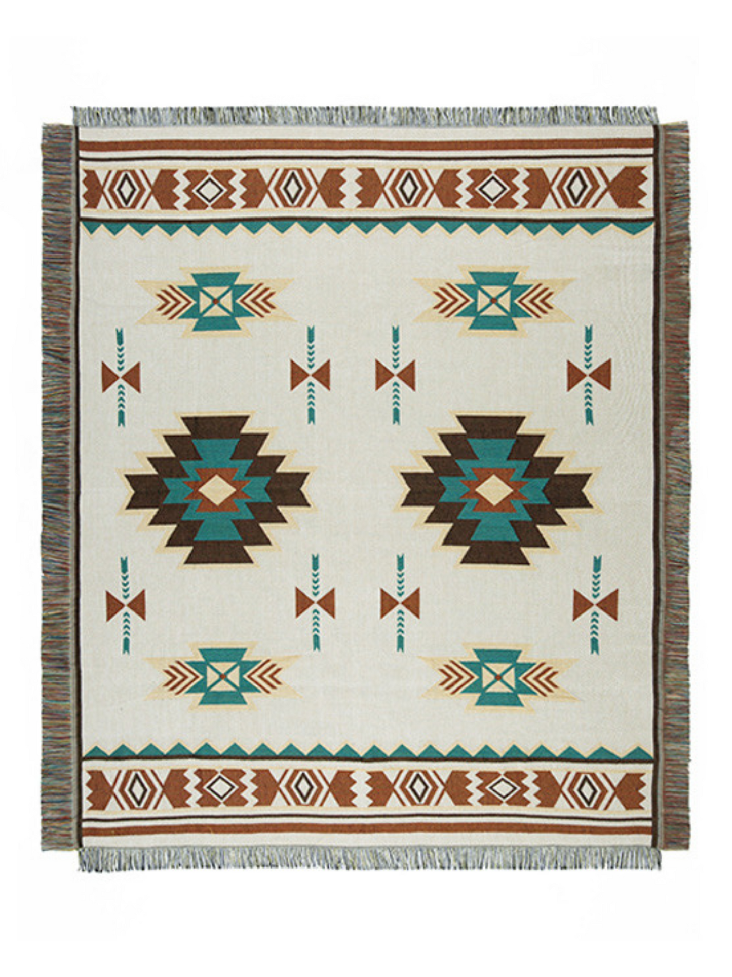 +Aztec+ Woven Boho Quilt